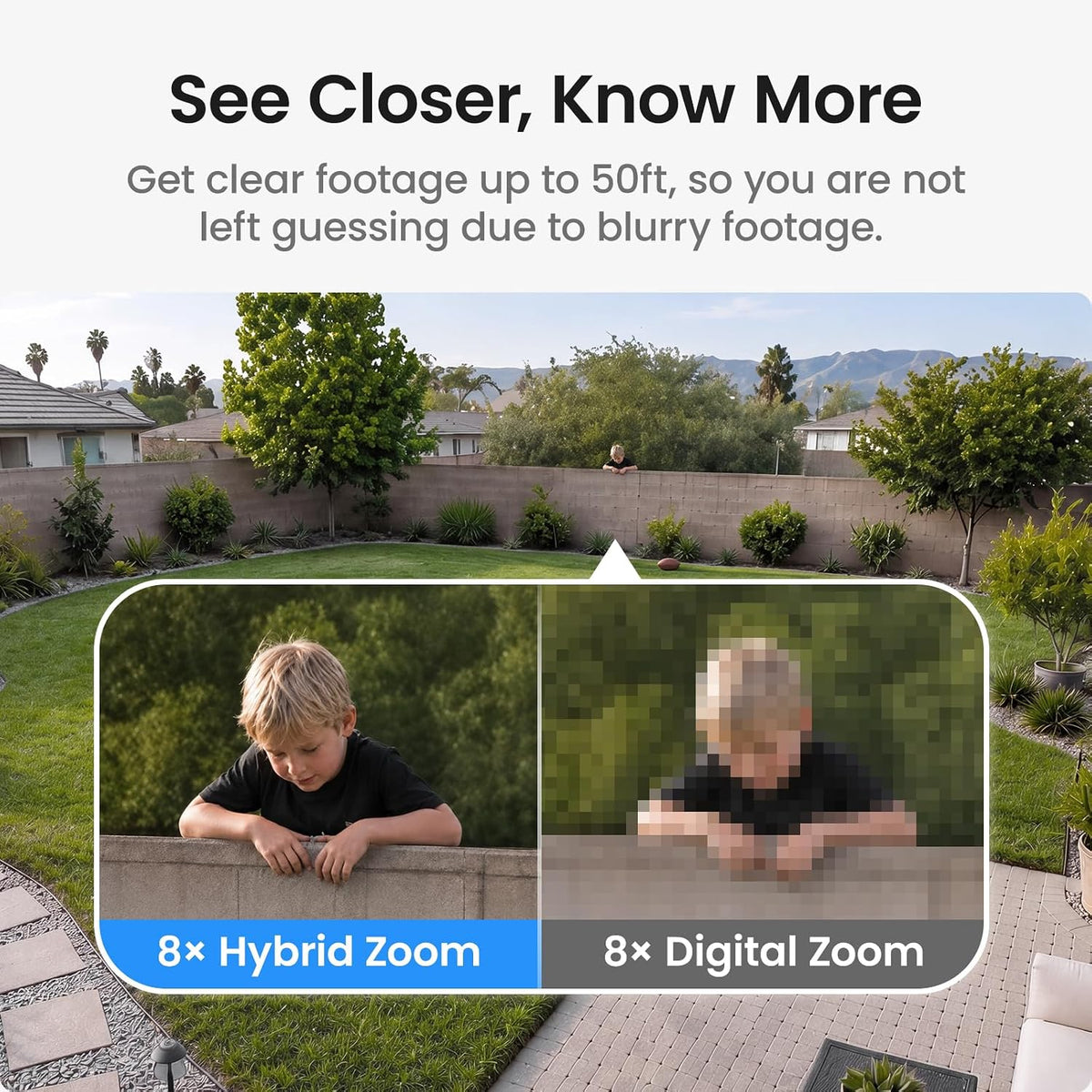 aosu T2 Dual-Lens 3K Telephoto 360° PTZ Wireless Outdoor Security Camera
