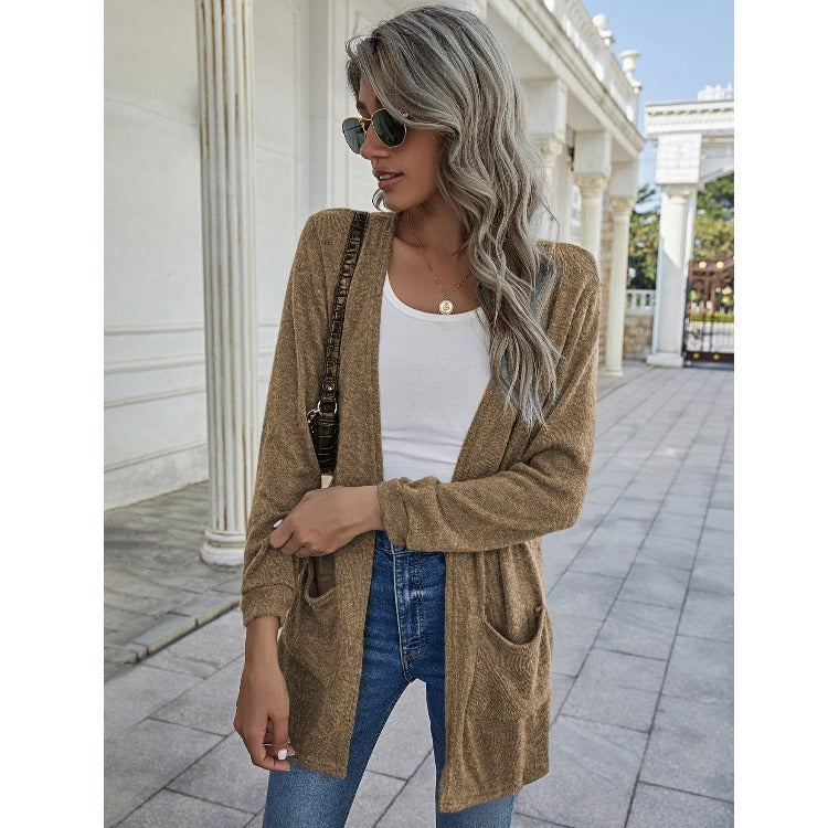 Candy Jacket Sweater Pocket Multicolor