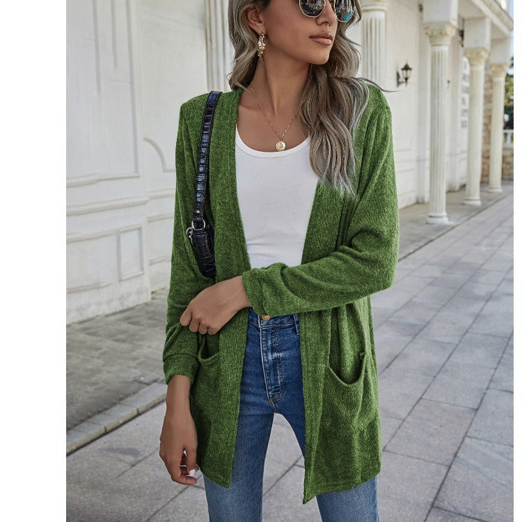 Candy Jacket Sweater Pocket Multicolor