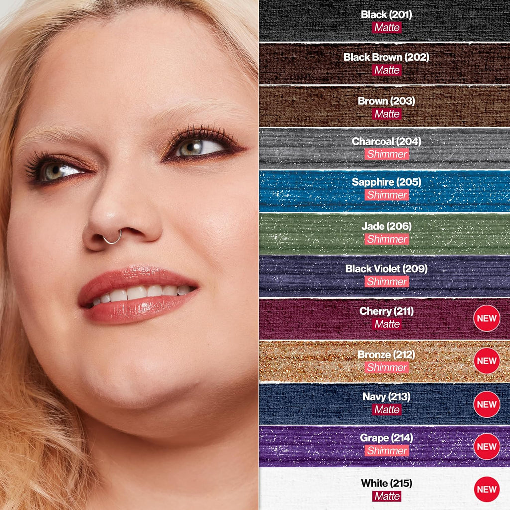 Revlon ColorStay Pencil Waterproof Eyeliner, 201 Black, 2 pack