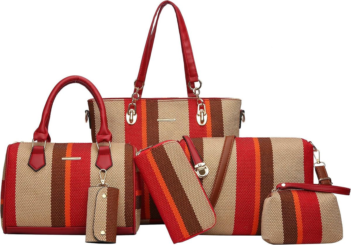 2E-youth Damen Geldbrsen und Handtaschen Set Tragetasche, Umhngetasche