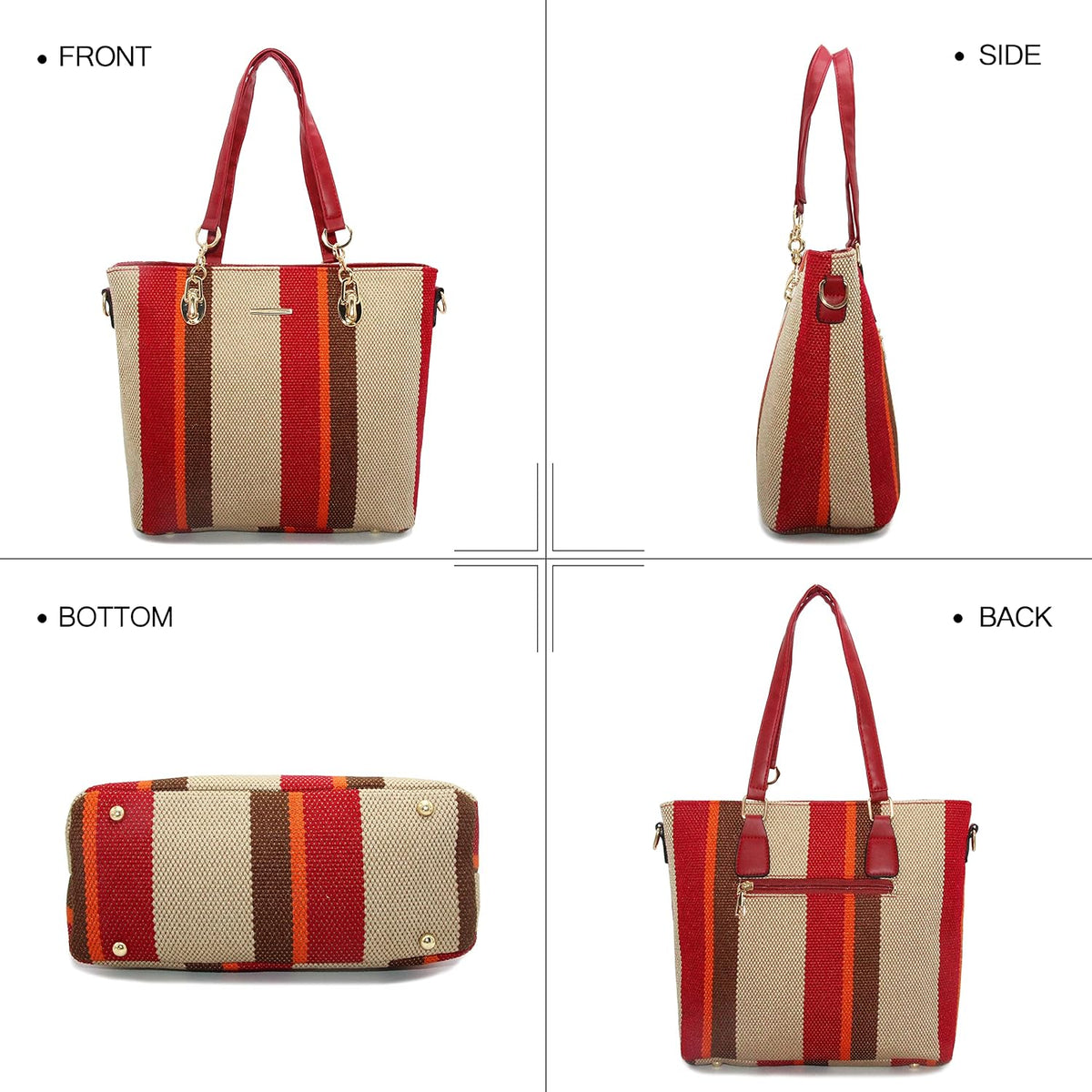 2E-youth Damen Geldbrsen und Handtaschen Set Tragetasche, Umhngetasche