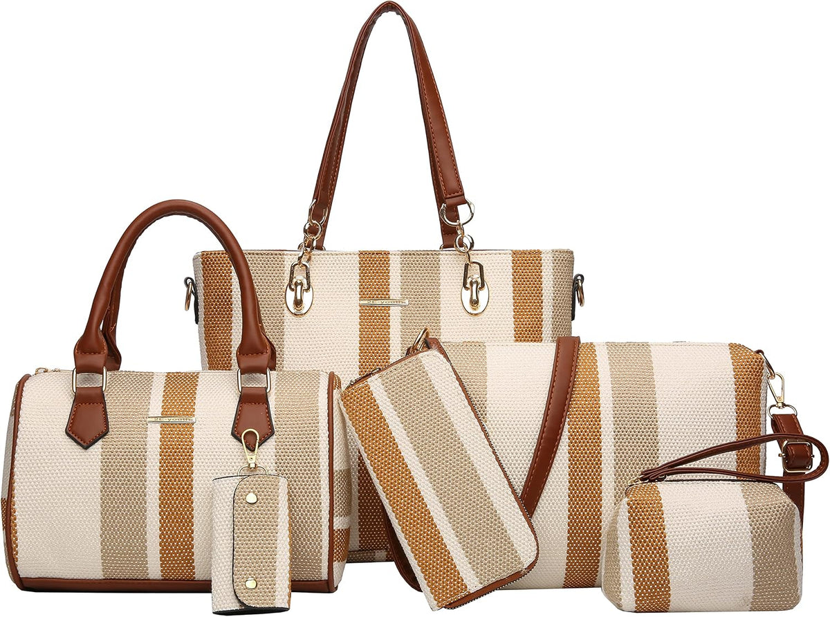 2E-youth Damen Geldbrsen und Handtaschen Set Tragetasche, Umhngetasche