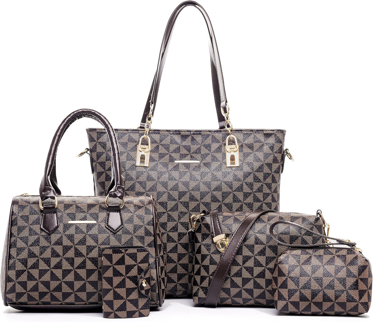2E-youth Damen Geldbrsen und Handtaschen Set Tragetasche, Umhngetasche