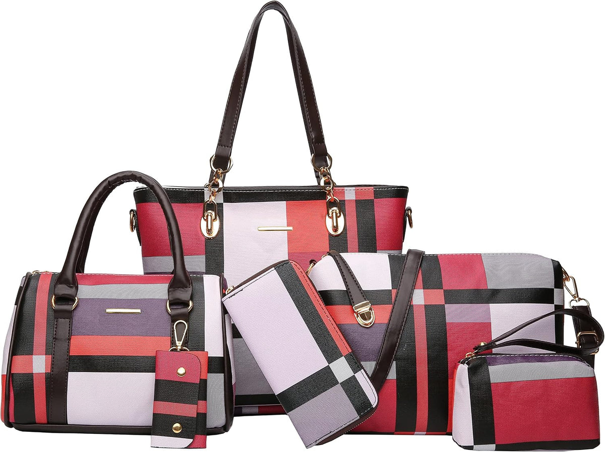 2E-youth Damen Geldbrsen und Handtaschen Set Tragetasche, Umhngetasche