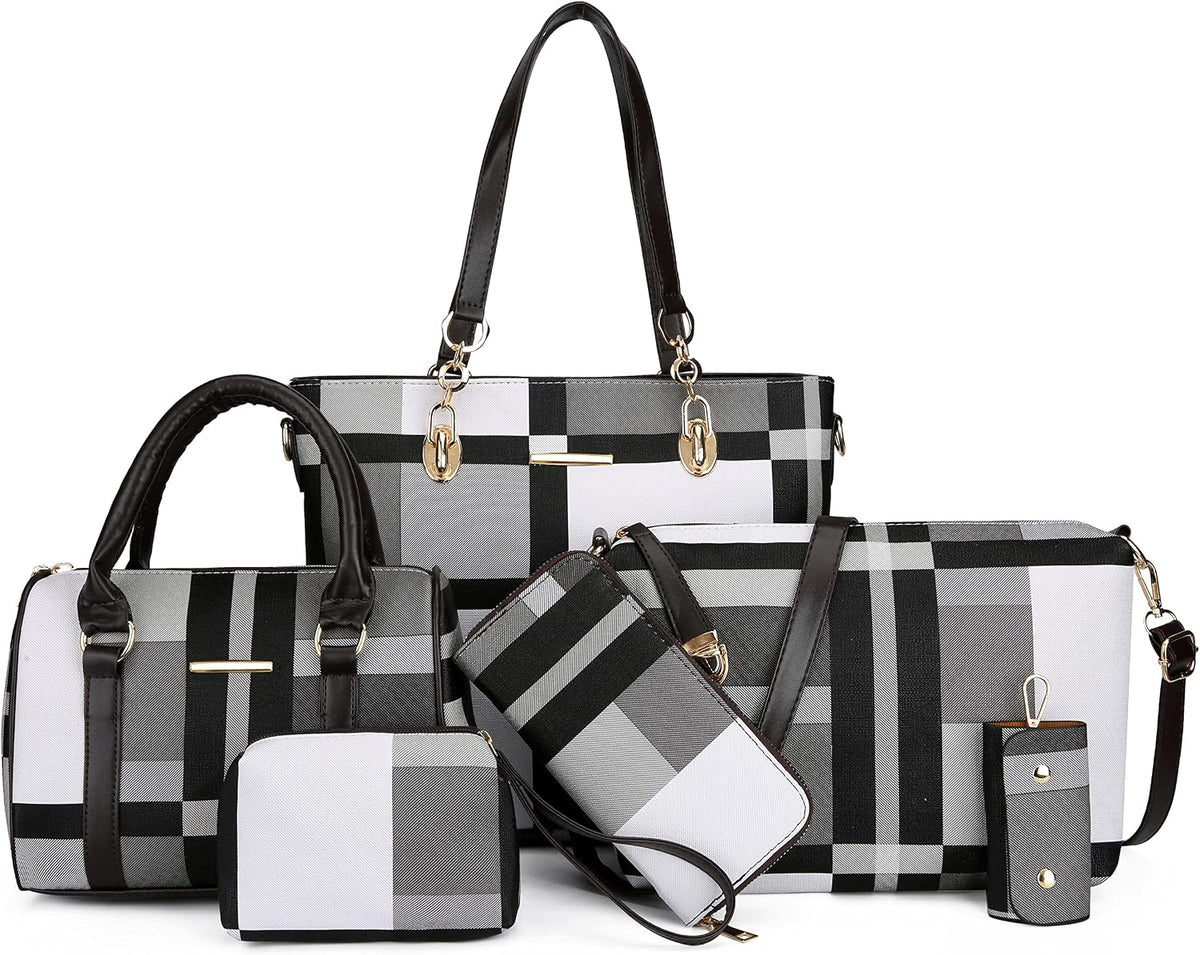 2E-youth Damen Geldbrsen und Handtaschen Set Tragetasche, Umhngetasche