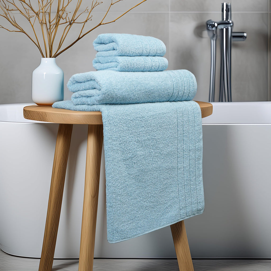 Tens Towels 8 Piece Towel Set, 2 XL Bath, 2 Hand, 4 Washcloth, Black