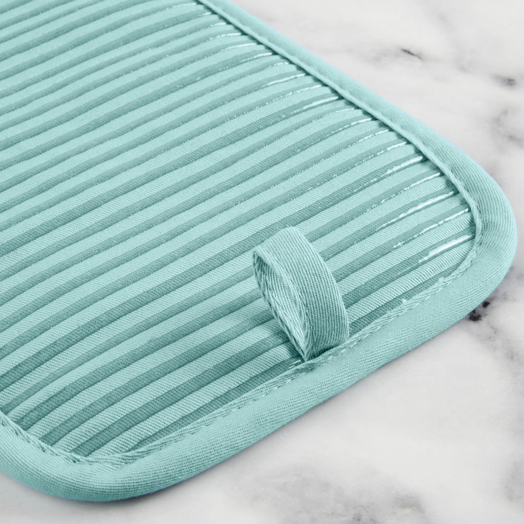 KITCHENAID Quilted Cotton Terry Cloth Oven Mitt, Pot Holder, Kitchen Towel 4-Pack Set, Heat Resistant, Silicone Grip, 16"x26", 7"x13" & 7"x10", Milkshake Tan