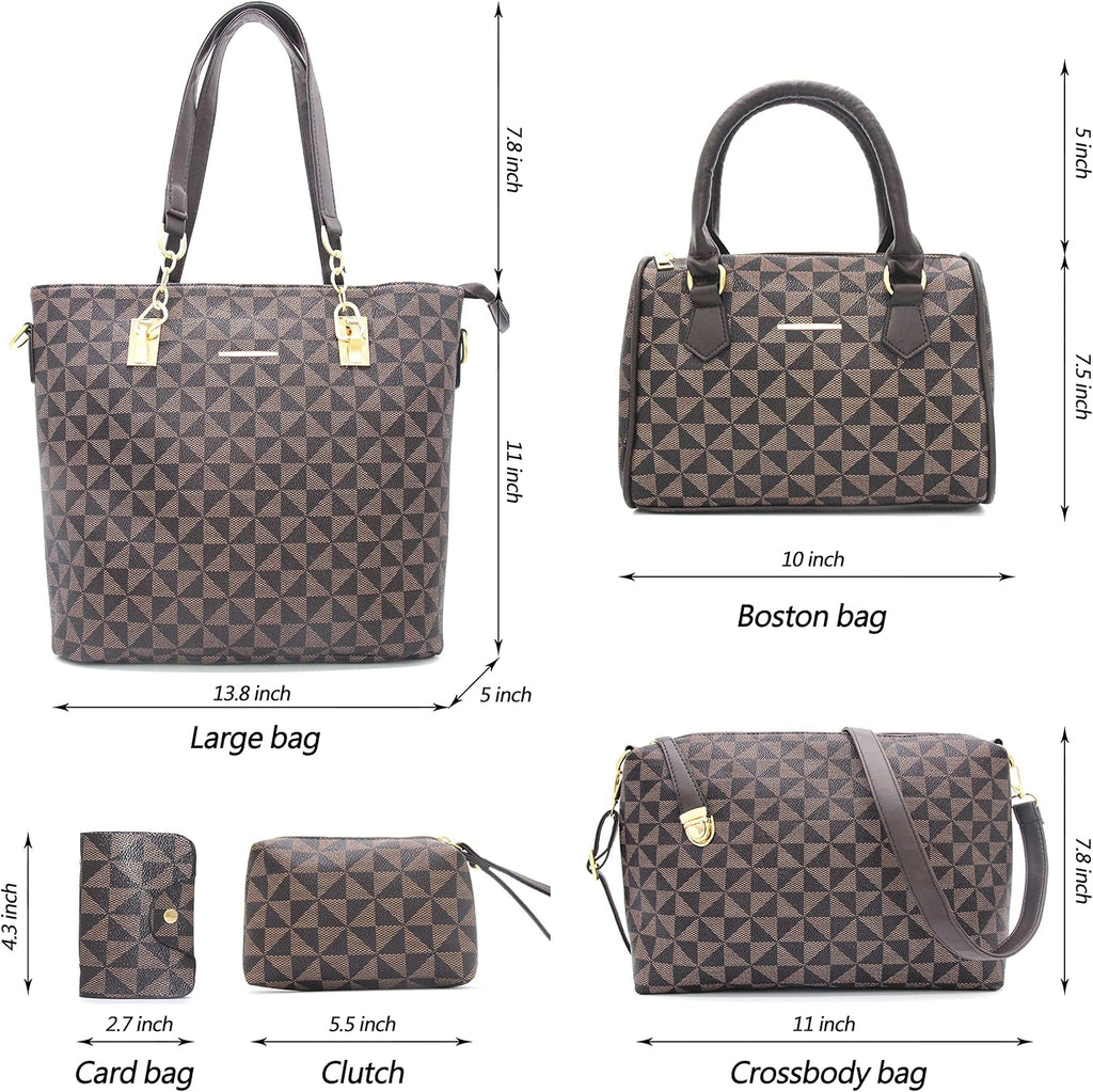 2E-youth Damen Geldbrsen und Handtaschen Set Tragetasche, Umhngetasche