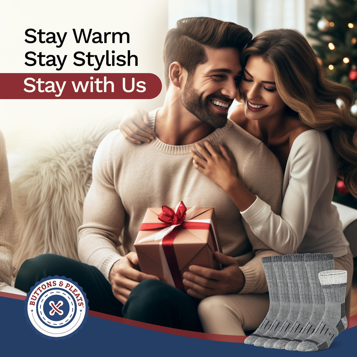 Wool Socks for Men & Women Merino Thermal Warm Cozy Winter Boot Sock