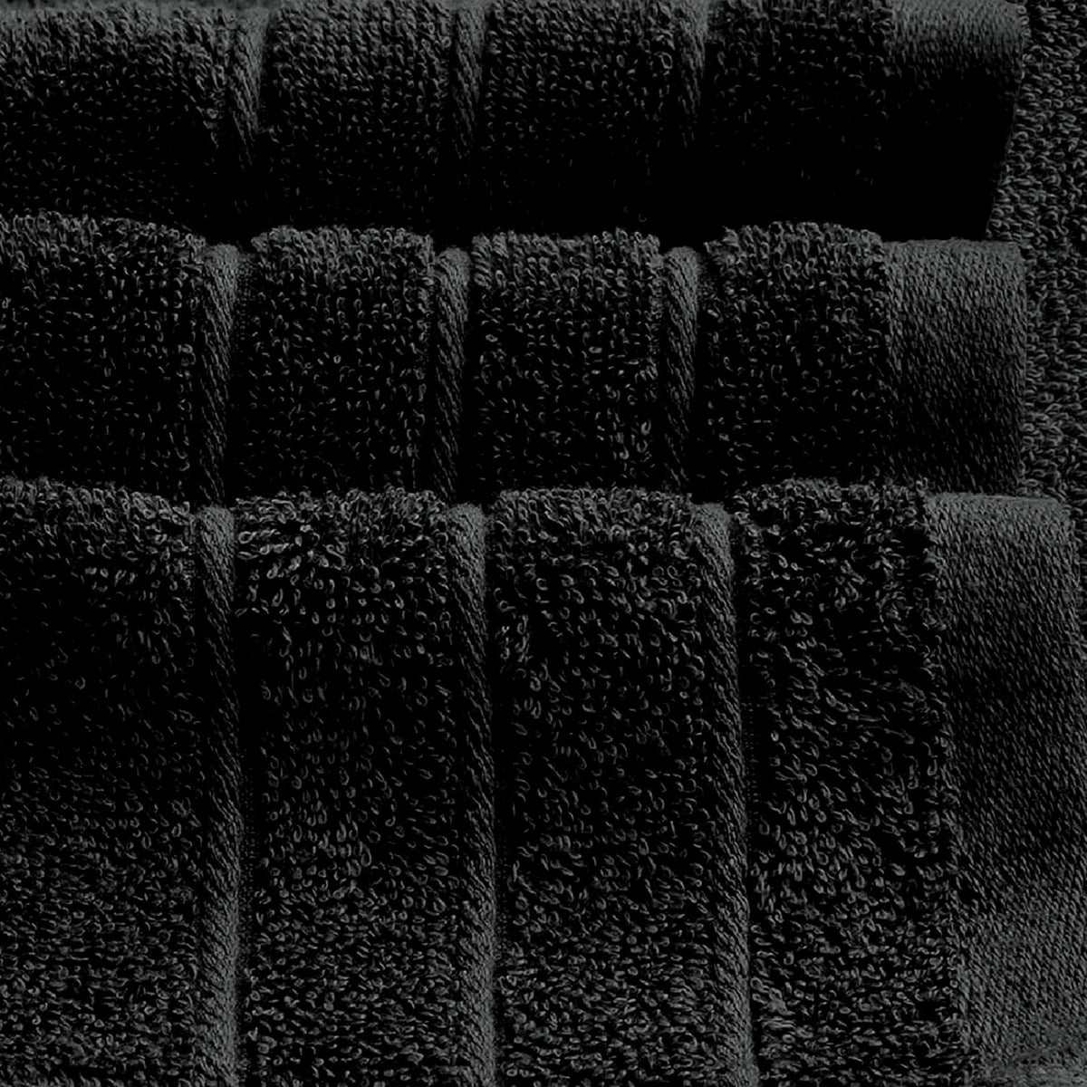 Tens Towels 8 Piece Towel Set, 2 XL Bath, 2 Hand, 4 Washcloth, Black