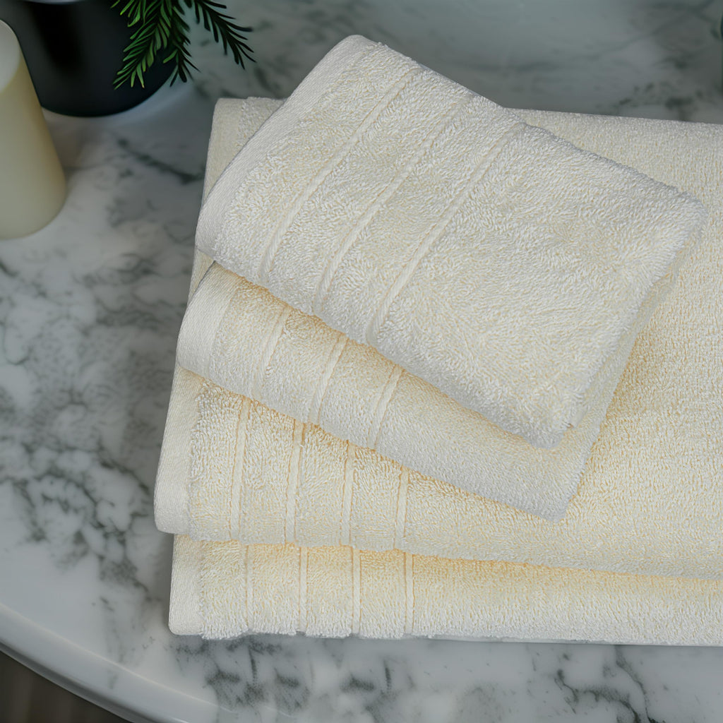 Tens Towels 8 Piece Towel Set, 2 XL Bath, 2 Hand, 4 Washcloth, Black