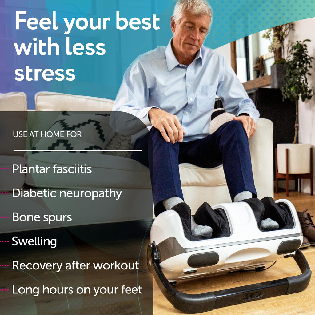 Cloud Massage Shiatsu Foot Massager with Heat, Standard Size, White