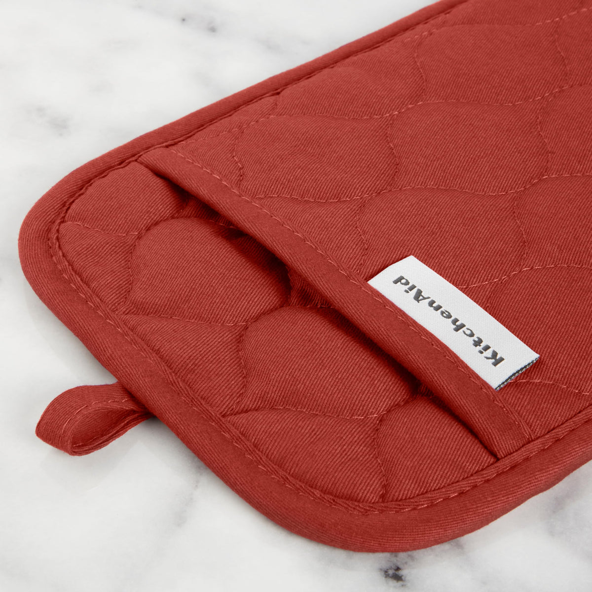 KITCHENAID Quilted Cotton Terry Cloth Oven Mitt, Pot Holder, Kitchen Towel 4-Pack Set, Heat Resistant, Silicone Grip, 16"x26", 7"x13" & 7"x10", Milkshake Tan