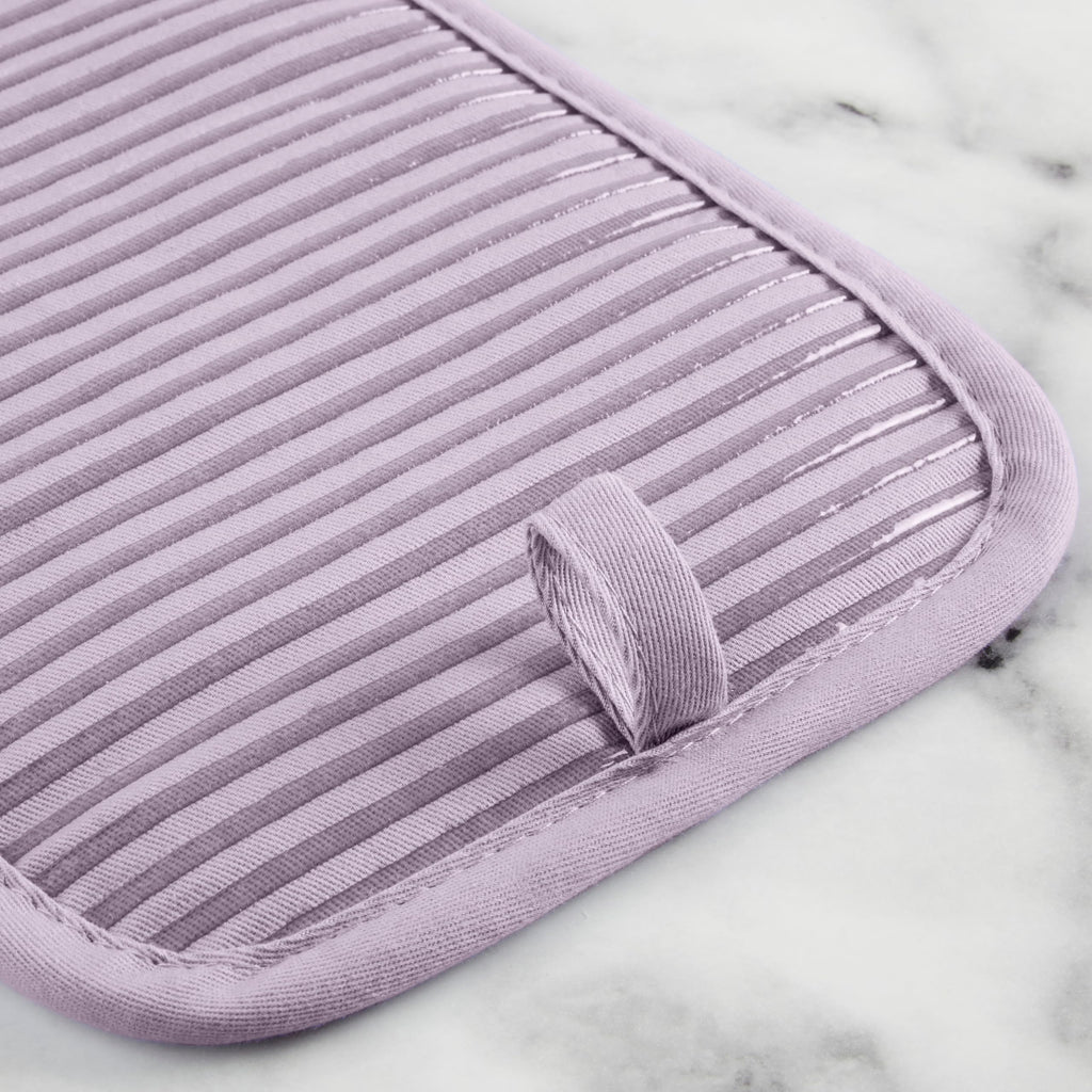 KITCHENAID Quilted Cotton Terry Cloth Oven Mitt, Pot Holder, Kitchen Towel 4-Pack Set, Heat Resistant, Silicone Grip, 16"x26", 7"x13" & 7"x10", Milkshake Tan