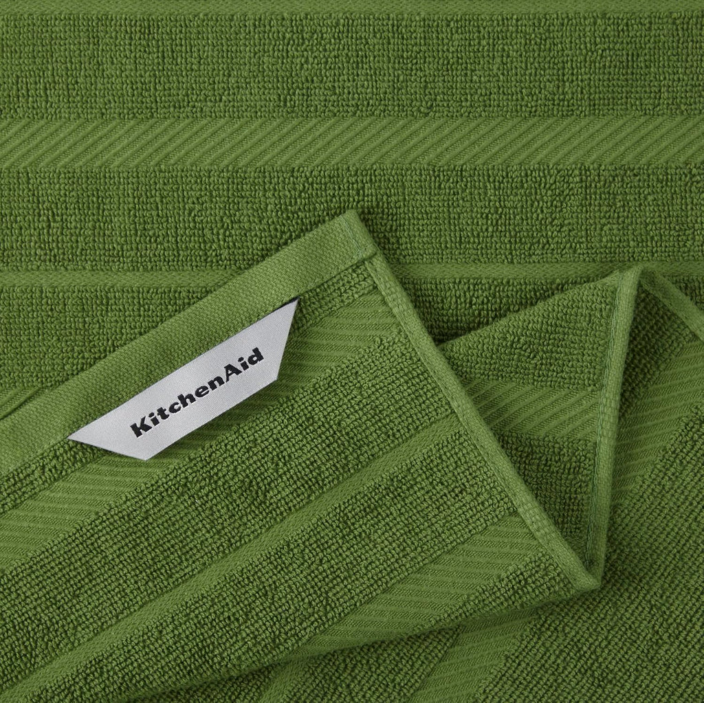 KitchenAid Albany Kitchen Towel 4-Pack Set, Milkshake Tan/White, 16"x26"