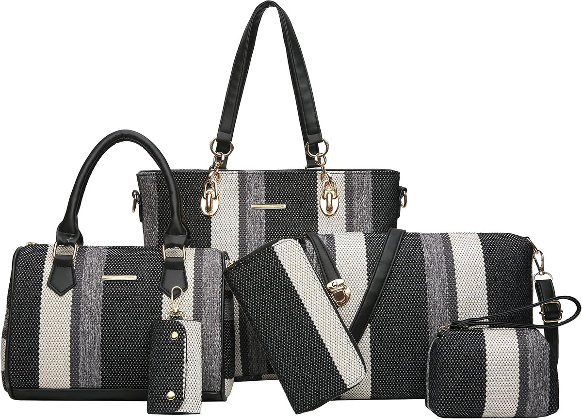 2E-youth Damen Geldbrsen und Handtaschen Set Tragetasche, Umhngetasche