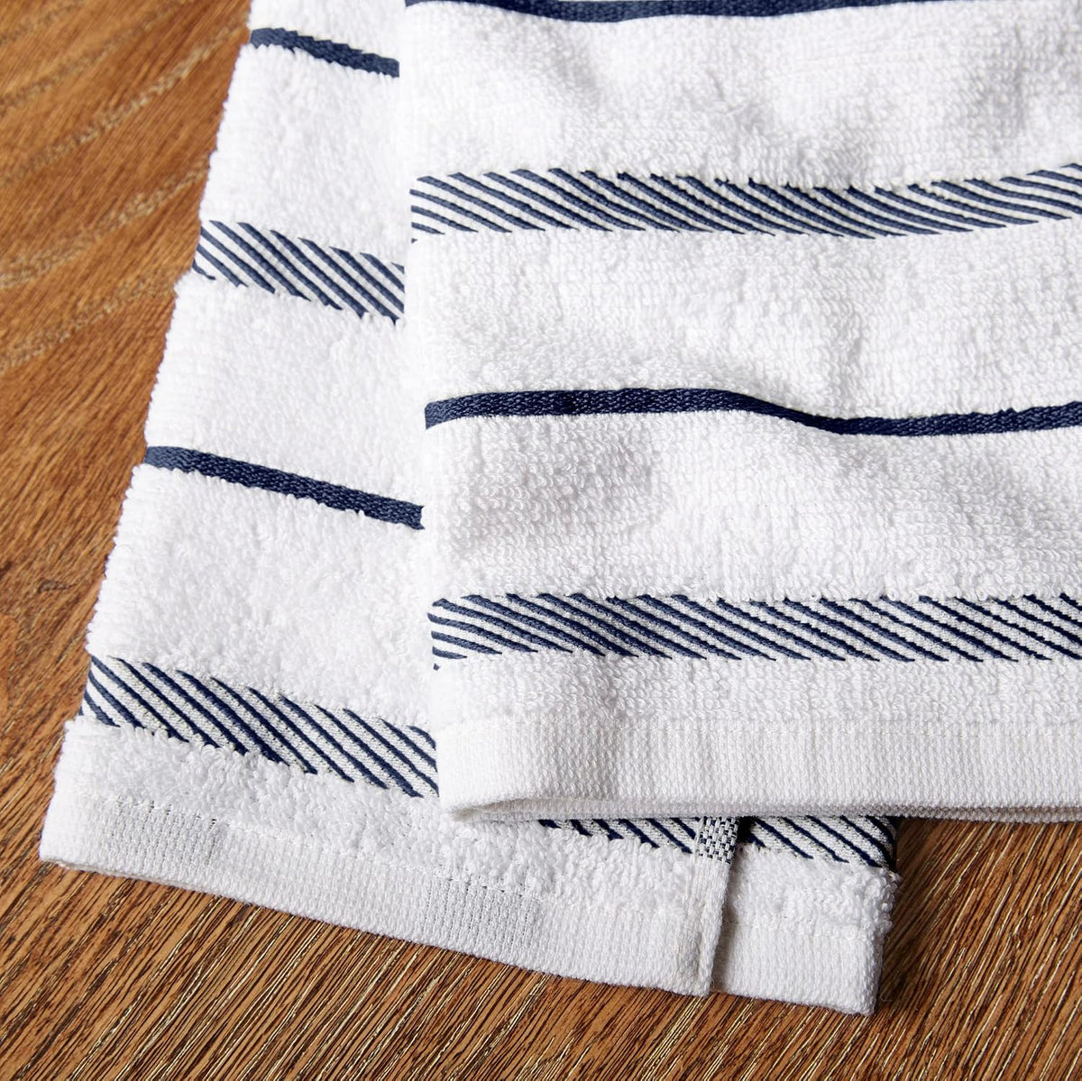 KitchenAid Albany Kitchen Towel 4-Pack Set, Milkshake Tan/White, 16"x26"