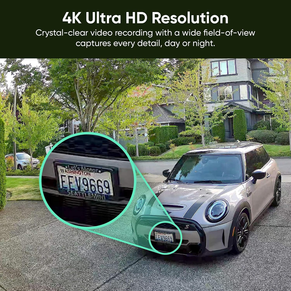 كاميرا وايزي بان v4، كاميرا أمان ذكية بدقة 4K، كاميرات داخلية/خارجية للأمان المنزلي، للطفل والحيوانات الأليفة، رؤية ليلية ملونة، دوران/ميل 360°/تكبير رقمي 8x، 2.4G و5G، تعمل مع اليكسا ومساعد جوجل