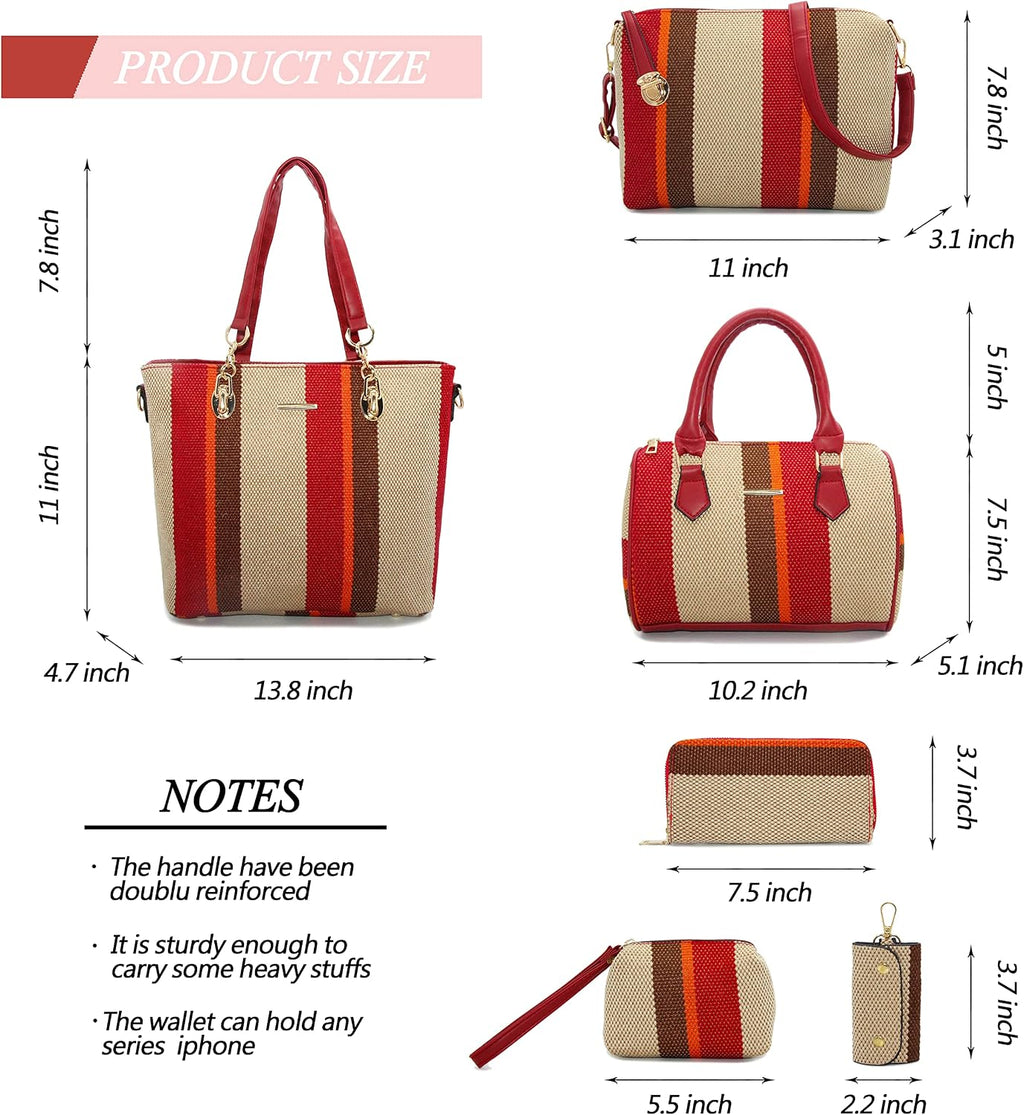 2E-youth Damen Geldbrsen und Handtaschen Set Tragetasche, Umhngetasche