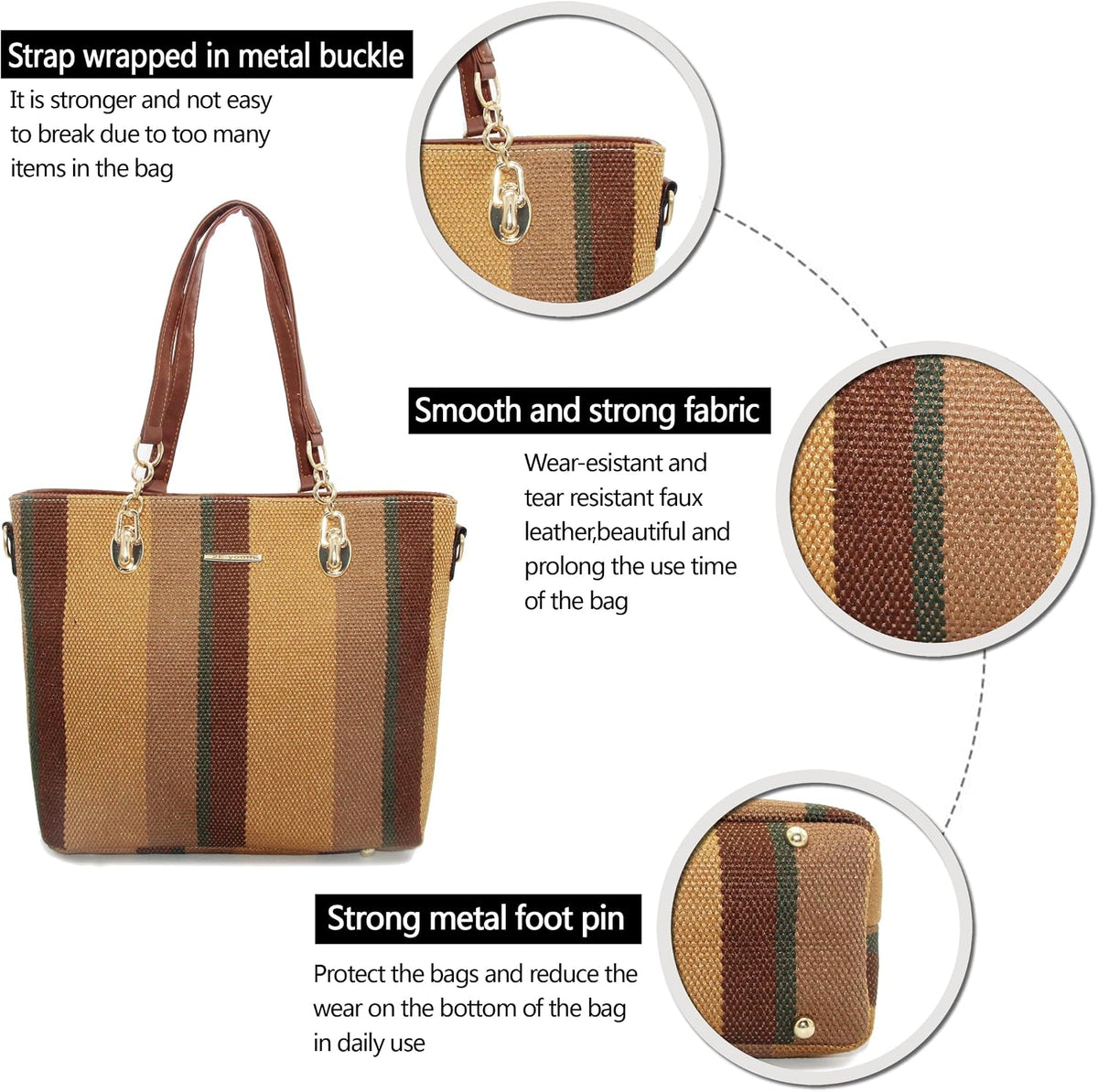 2E-youth Damen Geldbrsen und Handtaschen Set Tragetasche, Umhngetasche