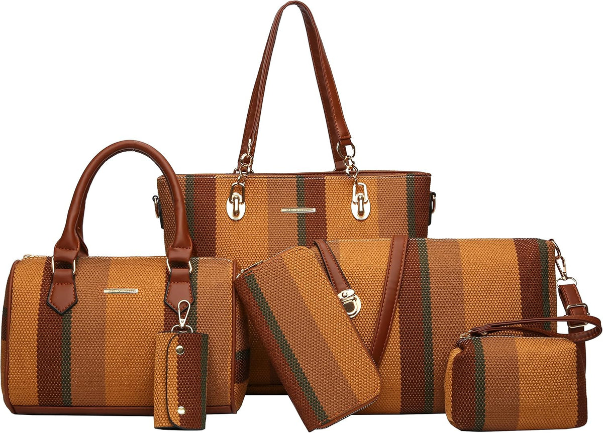 2E-youth Damen Geldbrsen und Handtaschen Set Tragetasche, Umhngetasche