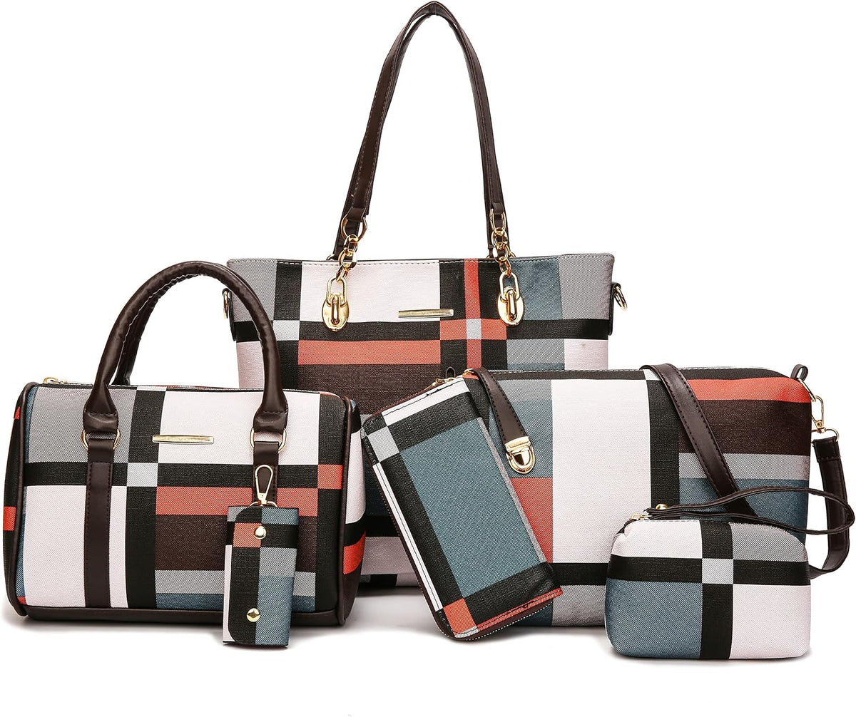 2E-youth Damen Geldbrsen und Handtaschen Set Tragetasche, Umhngetasche