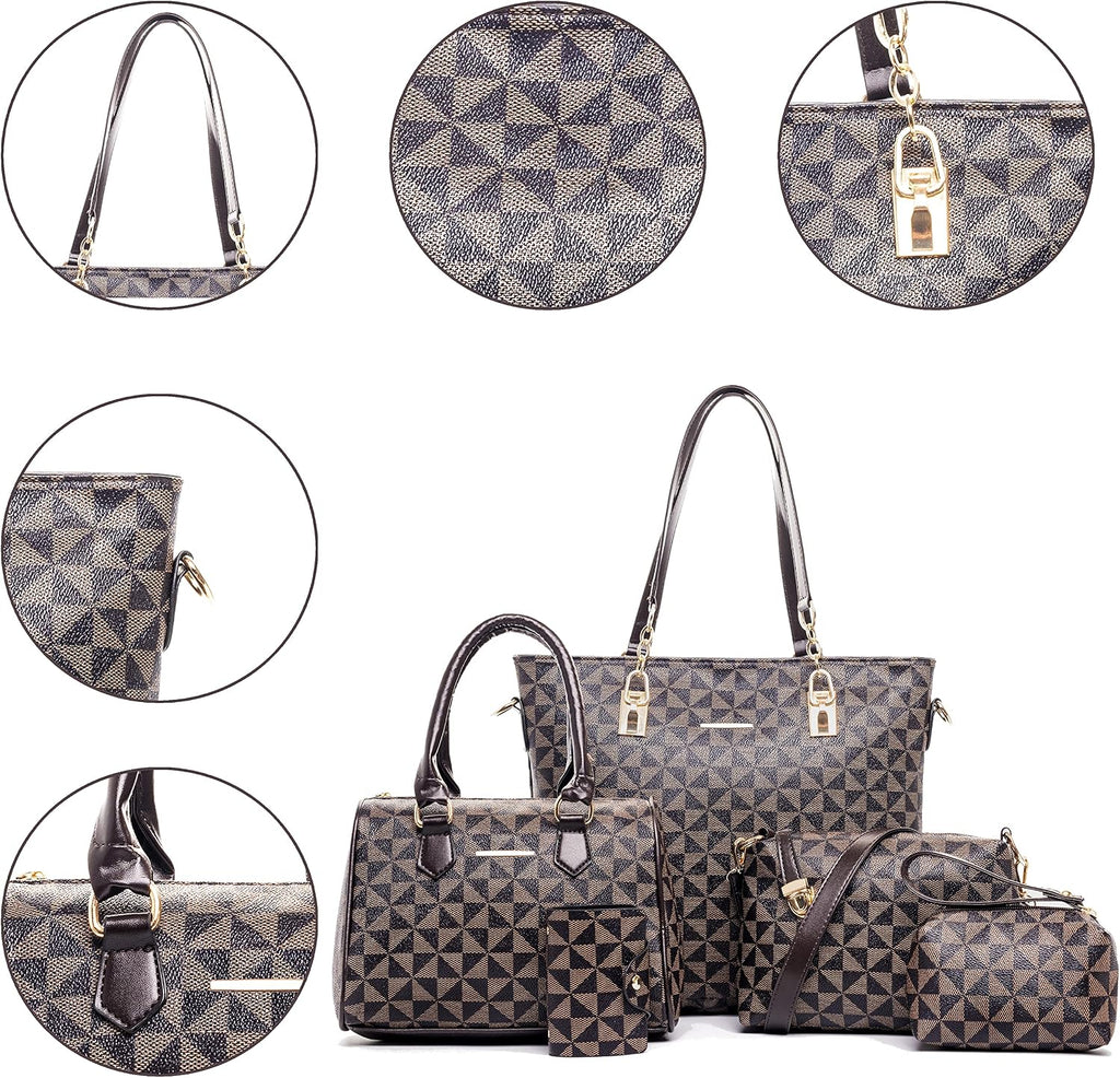 2E-youth Damen Geldbrsen und Handtaschen Set Tragetasche, Umhngetasche