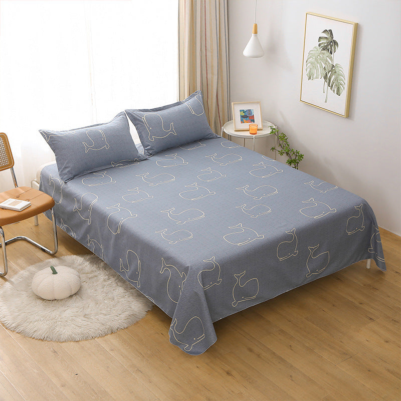 Single Double Bed Cartoon Bed Sheets Single Piece - souqmart