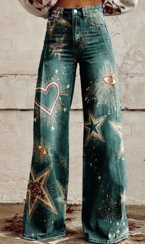 Women's Casual Pants Thin Imitation Jeans - souqmart