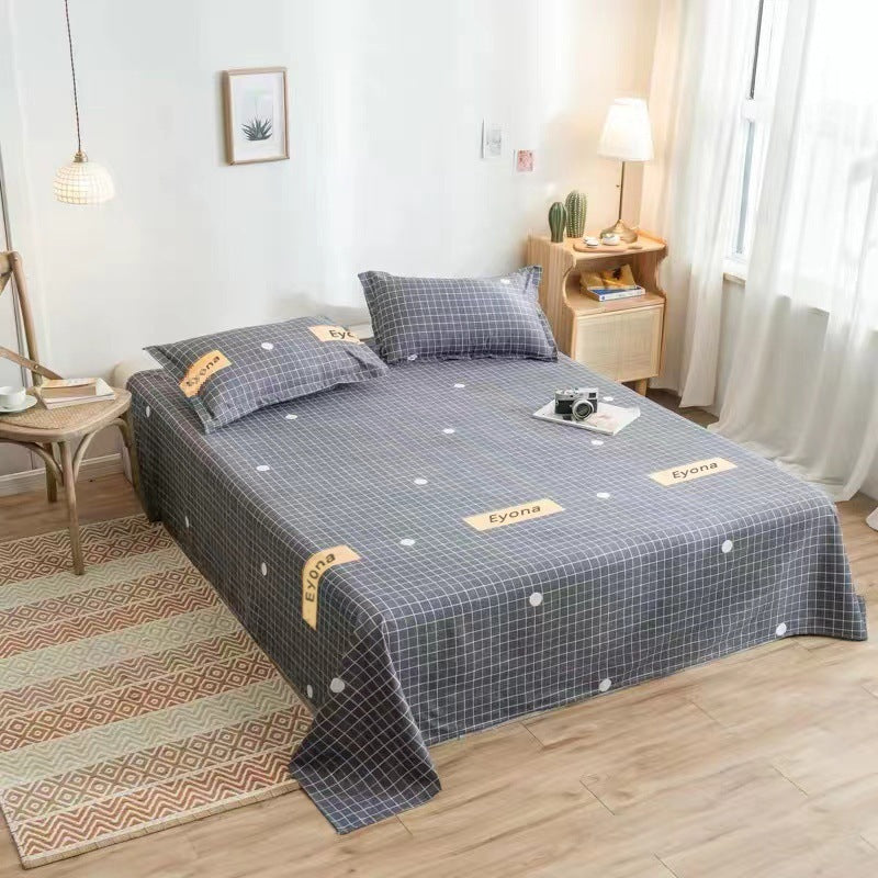 Single Double Bed Cartoon Bed Sheets Single Piece - souqmart